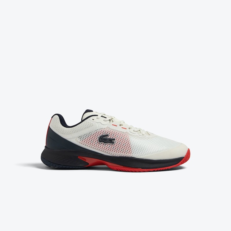 Lacoste Tech Point Mens Tennis Shoes – White/Navy/Red
