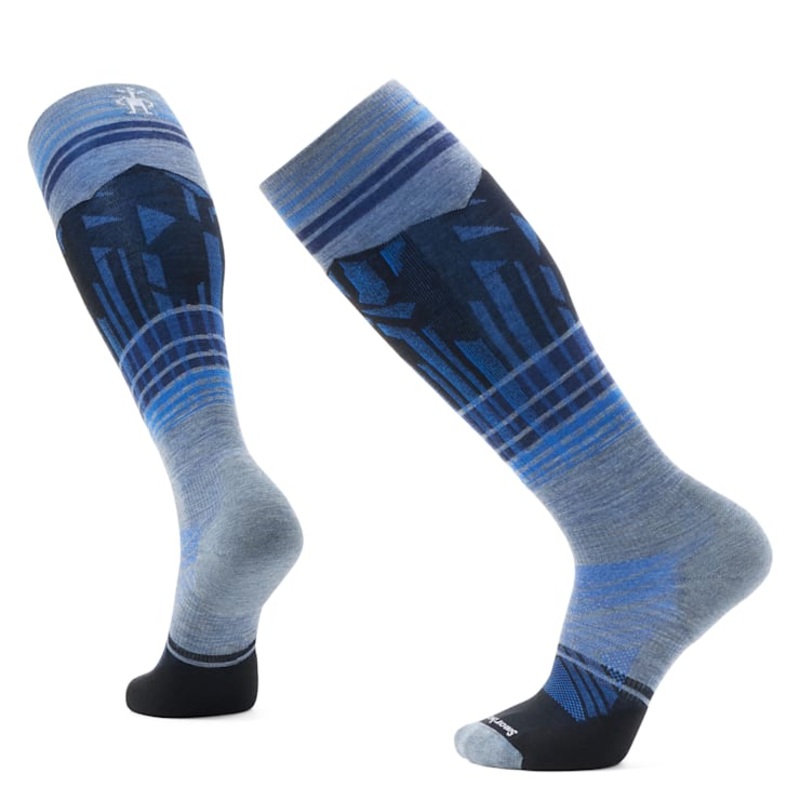Smartwool Ski Targeted Cushion Summit Shot Over The Calf Socks Black Medium
