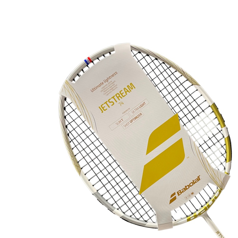 Babolat Jetstream 74 Strung Badminton Racket White/Gold G2