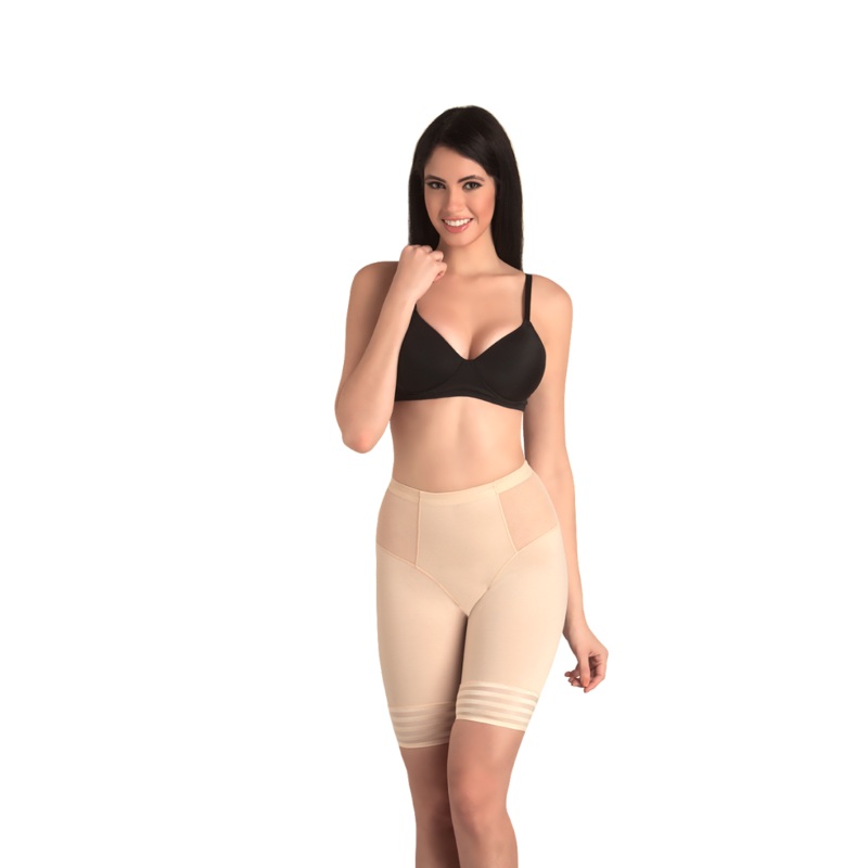 Omtex Jade Low Waist and Short Thigh Shaper | Nude | KIBI Sports M