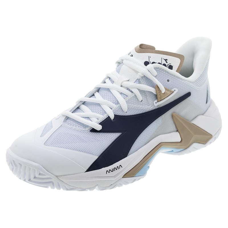 Women`s B.Icon 3 Tennis Shoes White and Blue Corsair