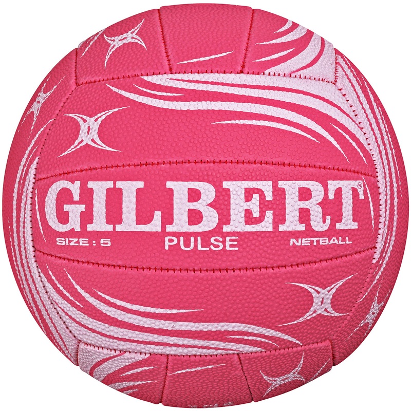Gilbert Pulse Match Netball PINK/WHITE S5