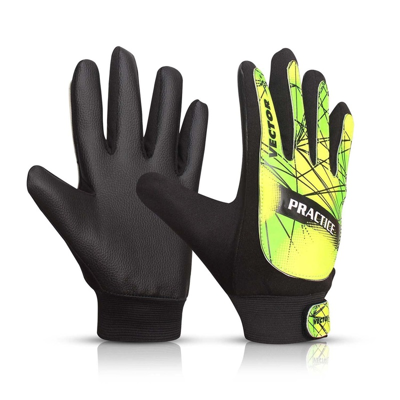 VECTOR X Practice Goalkeeping Gloves (Black, Green) | Kibi SPorts Black-Green 4