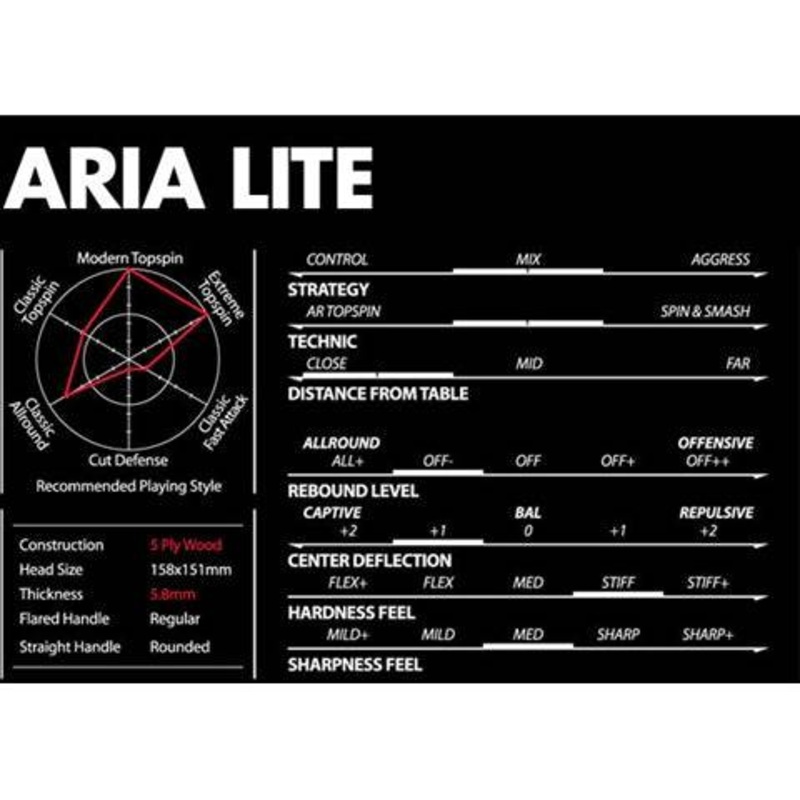 XIOM Aria Lite – Offensive Minus Table Tennis Blade