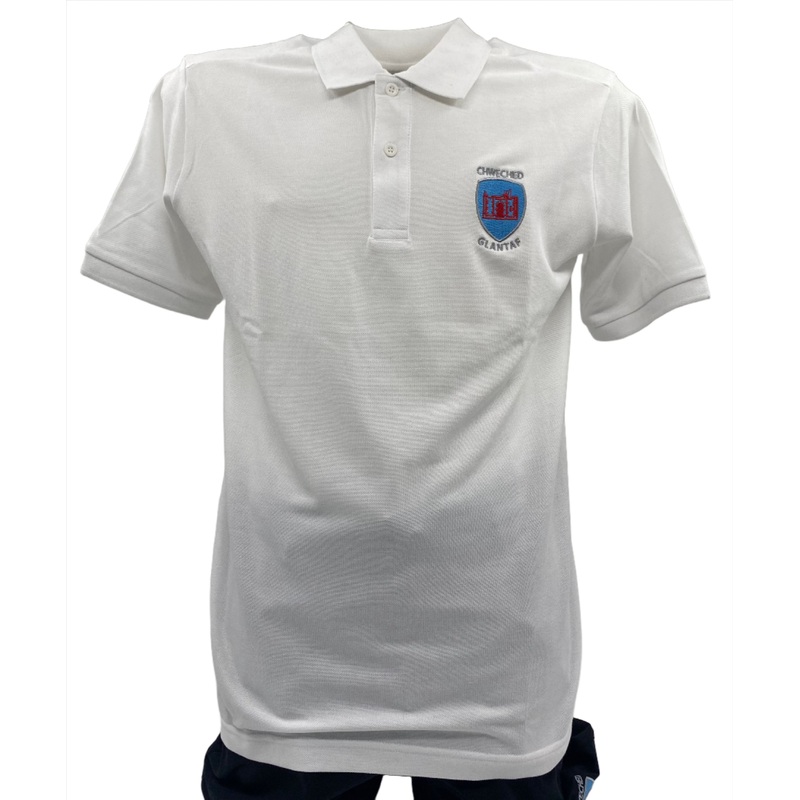 Ysgol Gyfun Gymraeg Glantaf 6th form Regular Fit Polo JXS WHITE