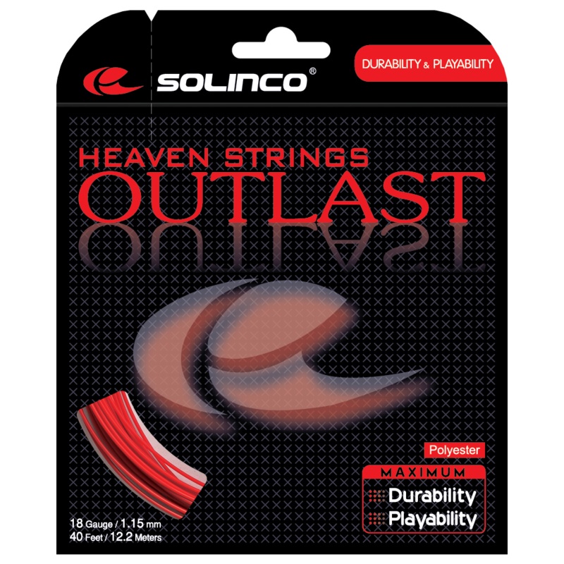 Solinco Outlast 16/1.30 Tennis String (Red)