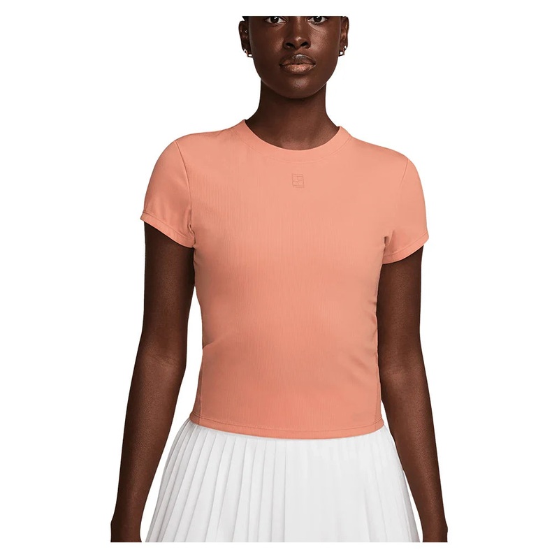 Women`s Dri-Fit Advantage Short Sleeve Tennis Top Apricot Agate
