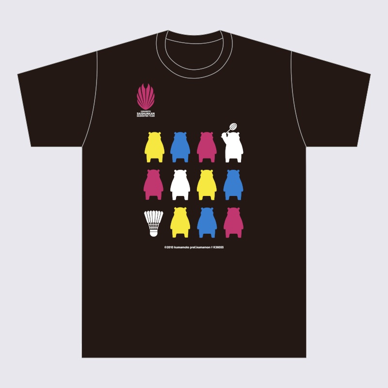 YONEX Colorful silhouette T-shirt Kumamon ver. Black S