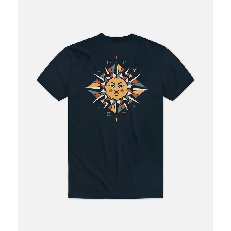 Jetty Mens Refraction Tee Navy Small