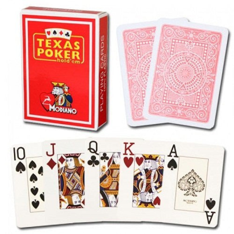 Modiano Texas Poker Cards 9Ball India | Kibi Sports Red