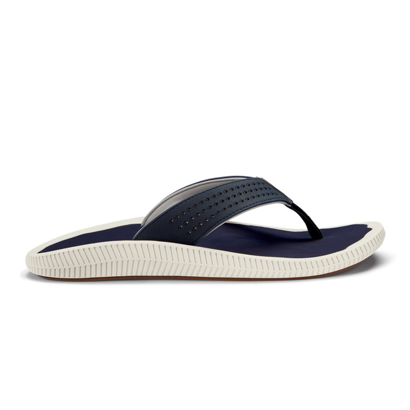 Olukai Men’s Ulele Water-Ready Beach Sandals Blue Depth/Blue Depth-TFTF 8