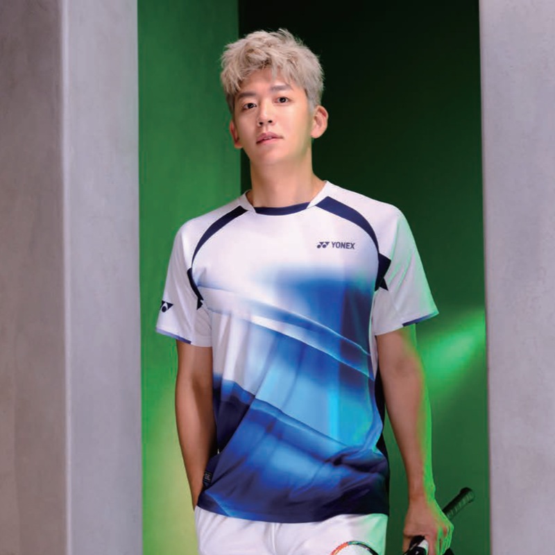 YONEX Men’s Game Shirt 253TS001M Blue 95(M)