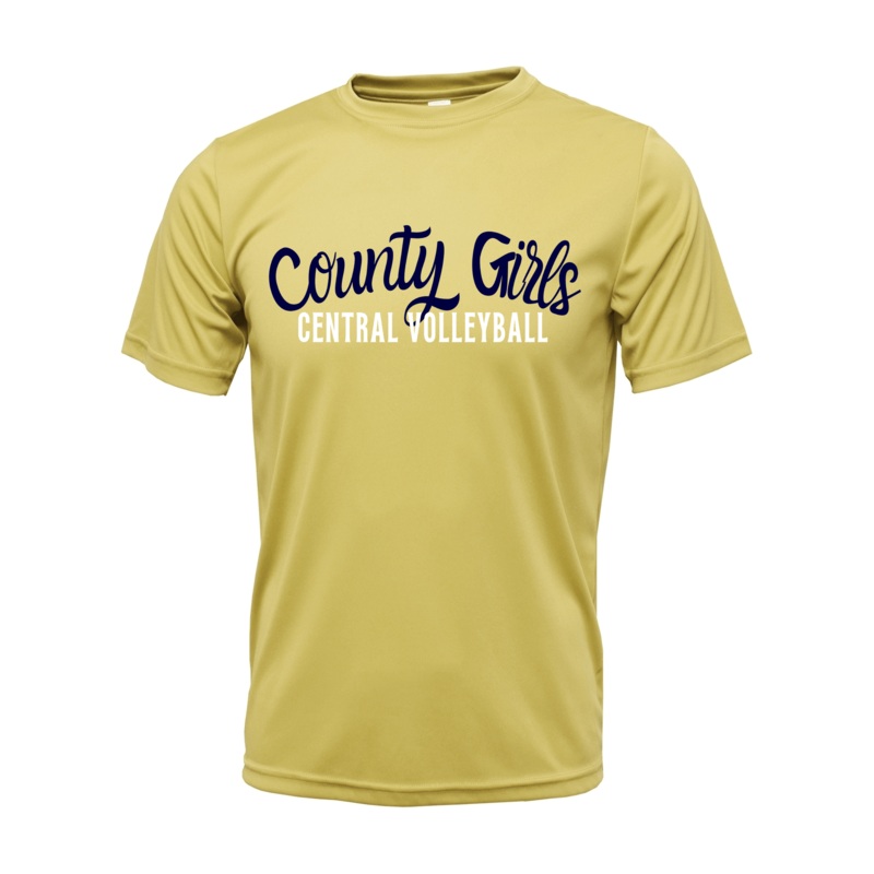 Thomas County Central Volleyball Vegas Gold Drifit Shirt