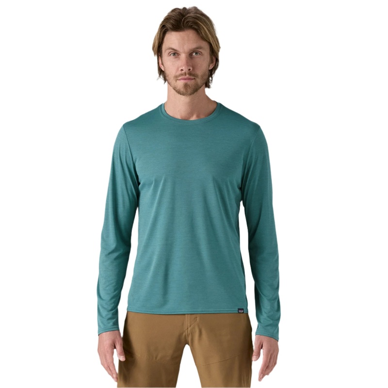 Patagonia Men’s Long Sleeve Capilene Cool Daily Shirt Wetland Blue/Light Wetland Blue X-Dye-WTLX Small