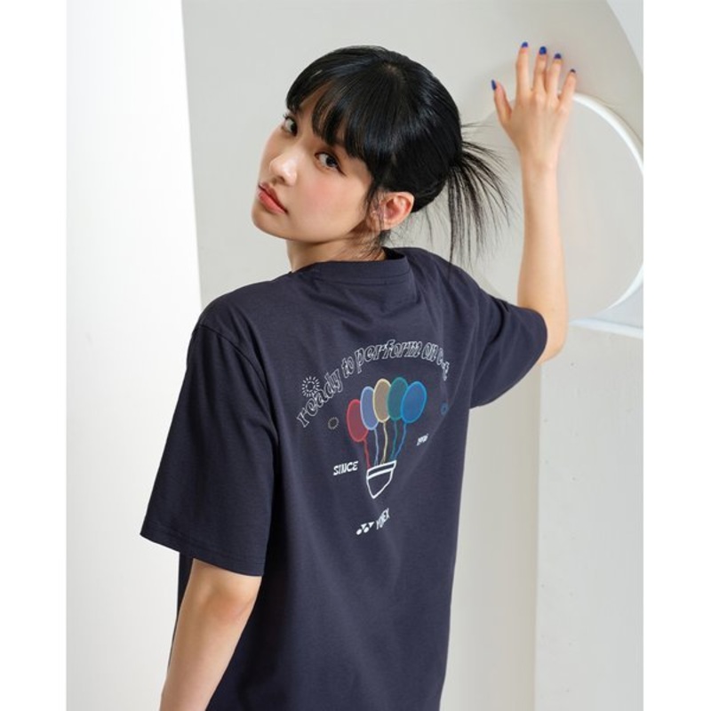 YONEX UNI T-Shirt 243TS046U (OVER FIT) MIDNIGHT BLACK 85(XS)