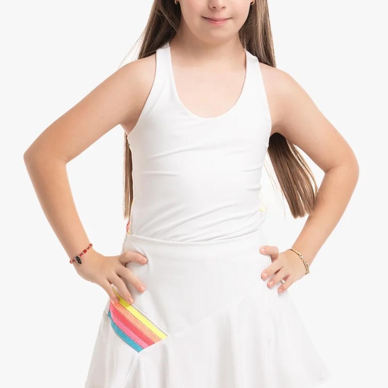 Girl’s Prisma Stripe Tennis Tank Rainbow