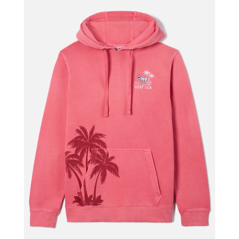 Goat USA Youth Summer Surf Hooded Sweatshirt Salmon Youth Small