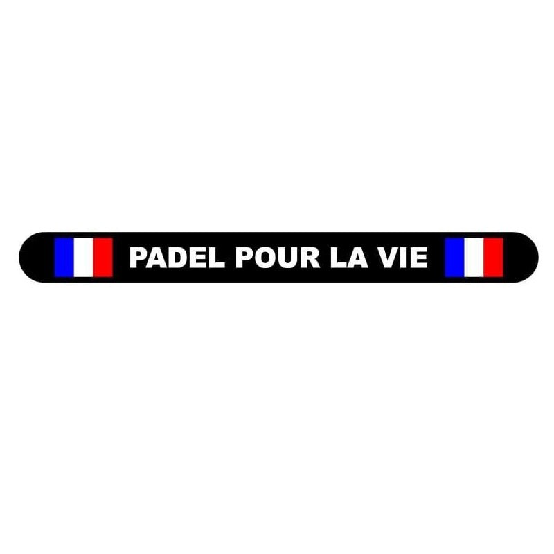 Incro France Flag PADEL POUR LA VIE Racket Protector Black