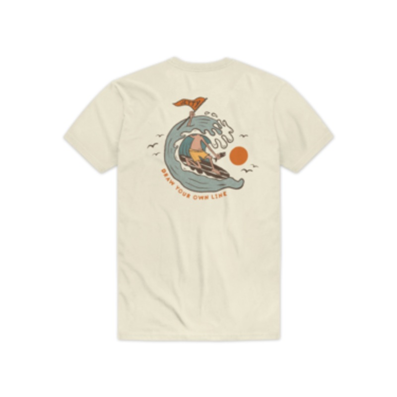 Jetty Mens Tubular Tee Small Tan