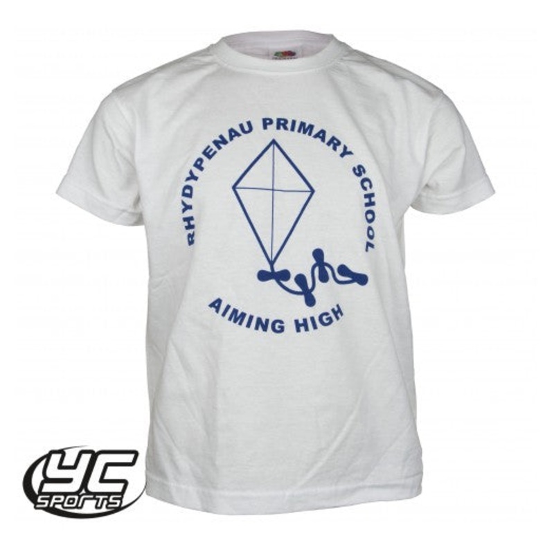 Rhydypenau Primary School PE T Shirt 3/4 WHITE