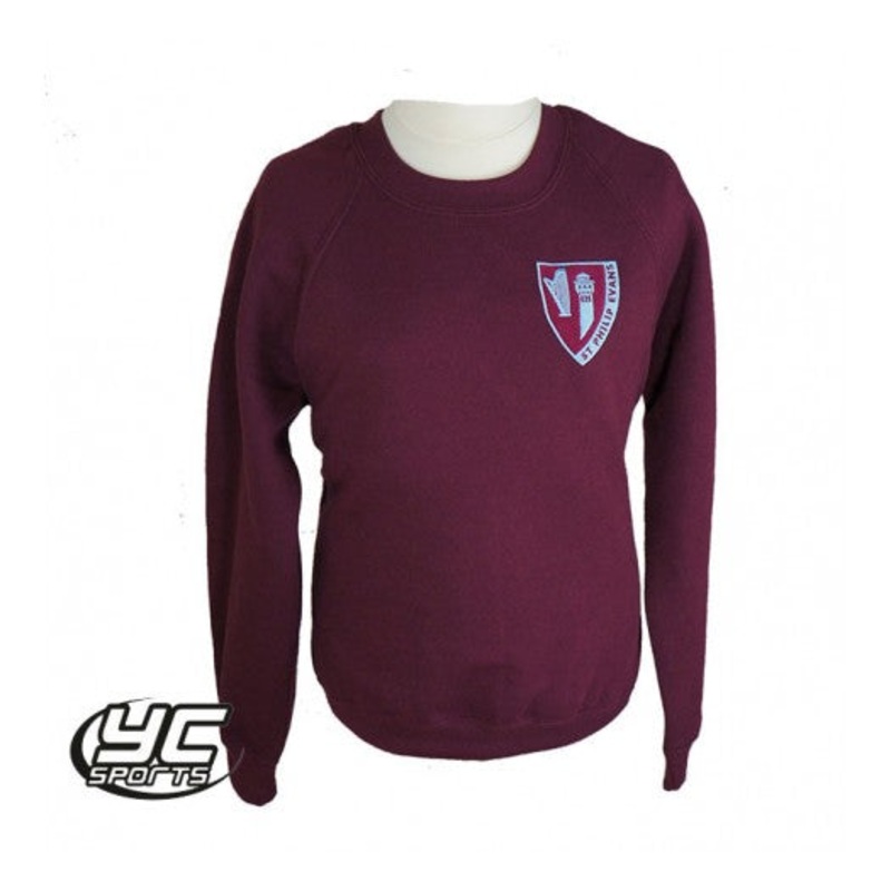 St Philip Evans Primary School  Sweatshirt 1/2 BURGUNDY