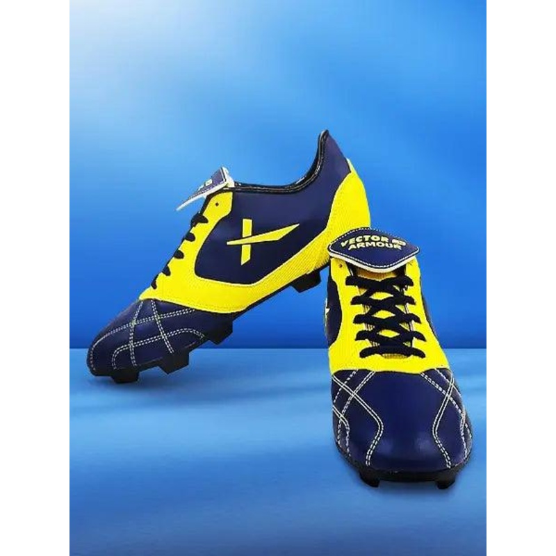 Vector X Armour Football Shoes | KIBI Sports 3 UK Navy-Yellow