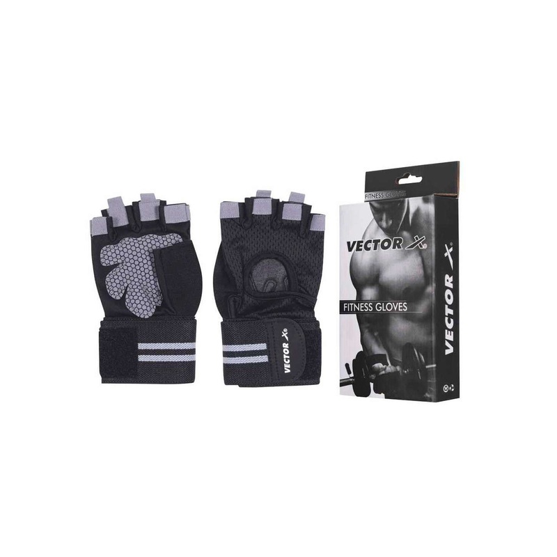 Vector X RIGOUR Workout Gloves | Kibi Sports Black S