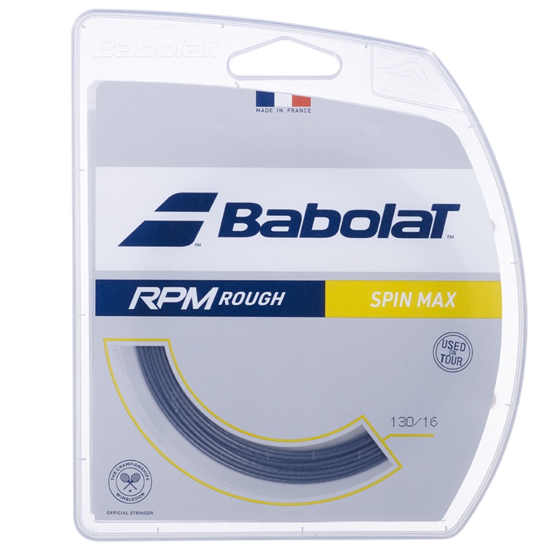 Babolat RPM Rough 1.25mm/12M Tennis String – Dark Grey 12m set Dark Grey