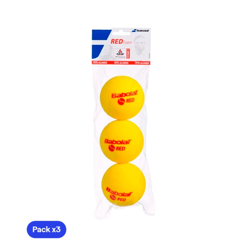 Babolat Soft Foam Red Tenis (Pack X3)