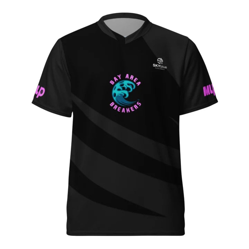 BAY AREA BREAKERS UNISEX V-NECK PERFORMANCE SHIRT – BLACK
