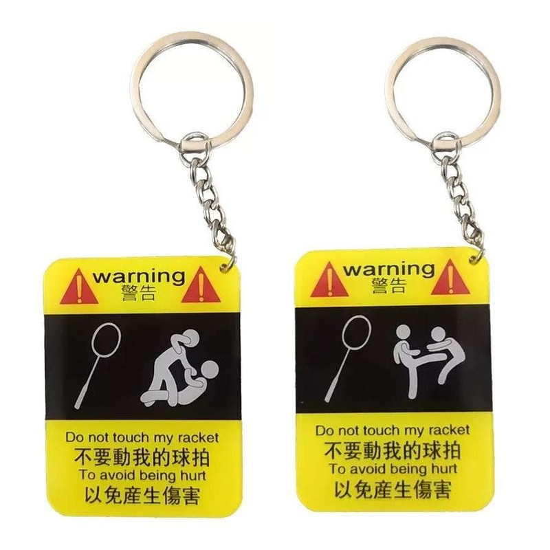 Creative Badminton Keychain – Do not touch my racket CKEY002 Punch