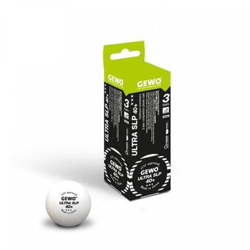 GEWO Ultra SLP 3 Pack Seamless  Table Tennis Ball