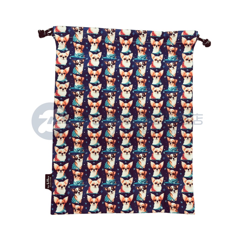 Handmade Water Resistant Shoes bag (Winter Chihuahua 493) Winter Chihuahua 493