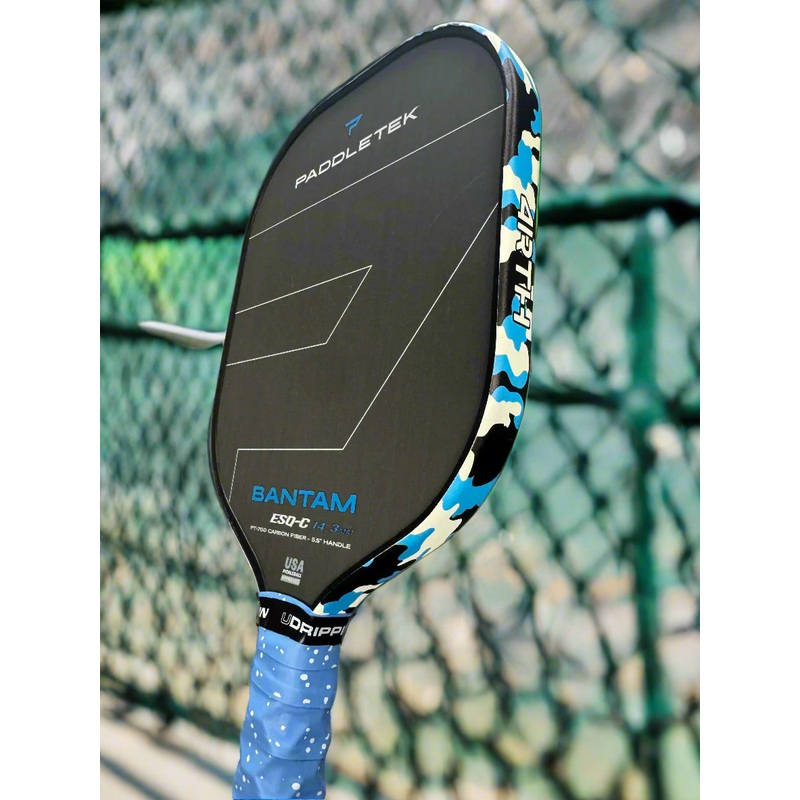 Custom Paddletek ESQ-C Pickleball Paddle – Hesacore Grip – Blue Camo