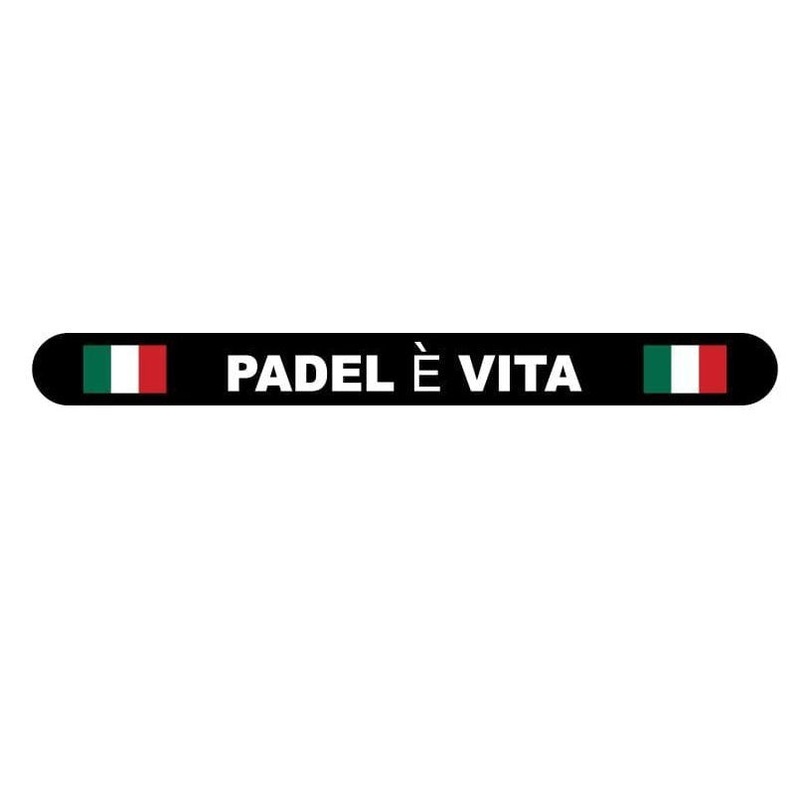 Incro Italy Flag PADEL E VITA Racket Protector Black