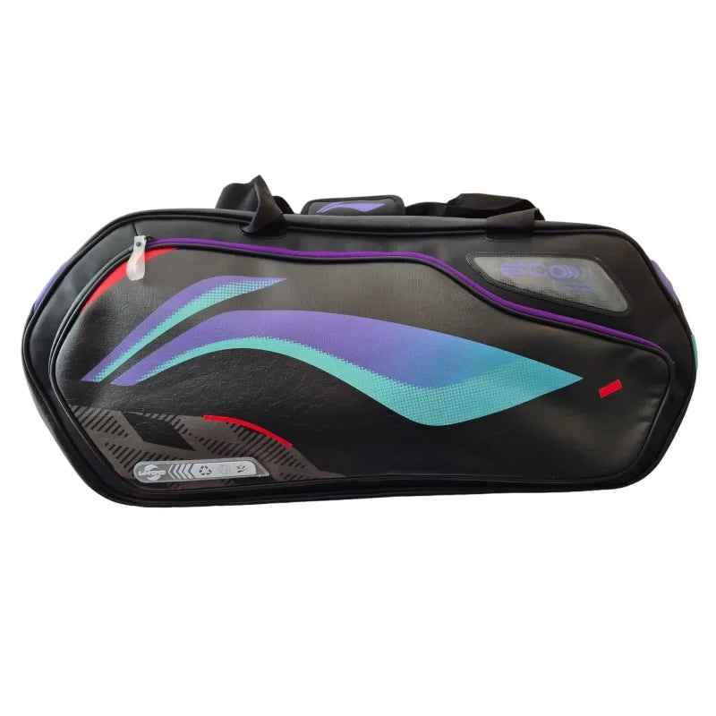 Li-Ning ABJU013 6 Racket International Badminton Bag  Black / Purple Black 6 Rackets