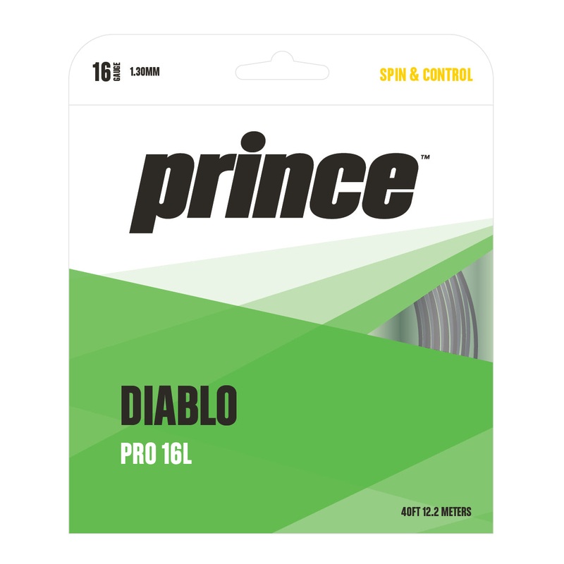 Prince Diablo Pro 16L/1.27 Tennis String (Black)
