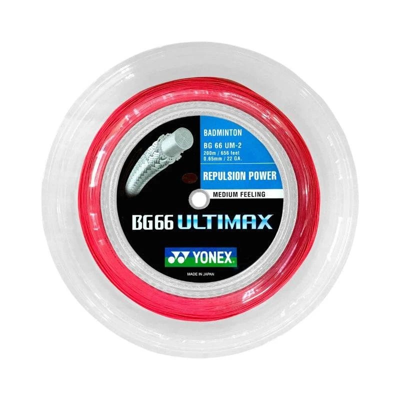 YONEX BG66 ULTIMAX Badminton String Coil (200m) Red