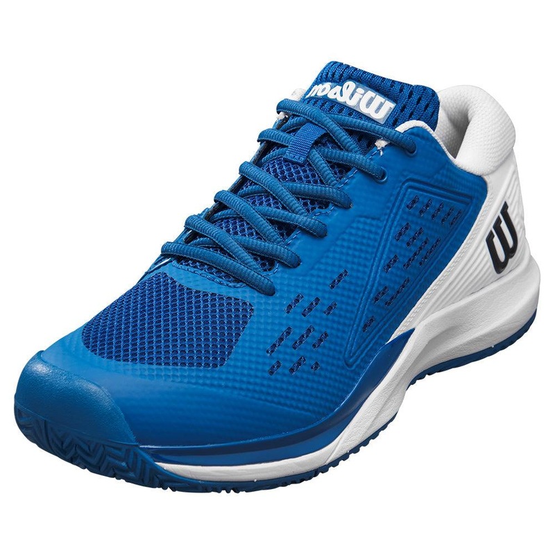 Men`s Rush Pro Ace Tennis Shoes Deja Vu Blue and White