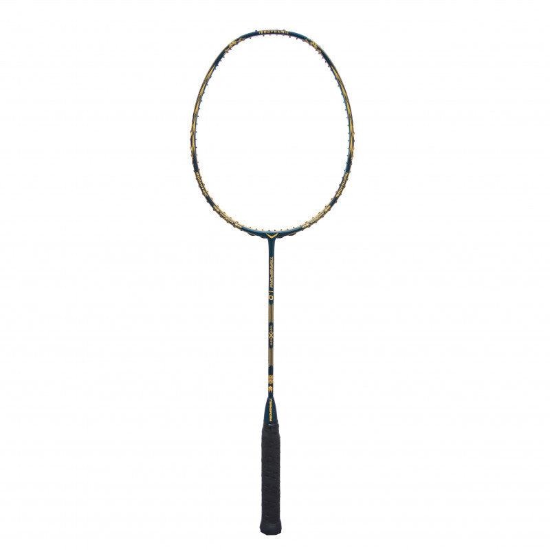 TRANSFORM 1.0 UNSTRUNG TBR 1/2001 | BADMINTON RACKET | KIBI Sports DARK TEAL BLUE+GOLD 40T Carbon