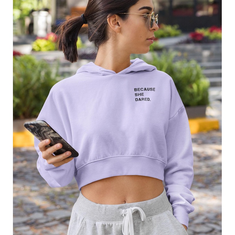 Women’s crop Hoodie (lavander) Wod Armour | Kibi Sports S