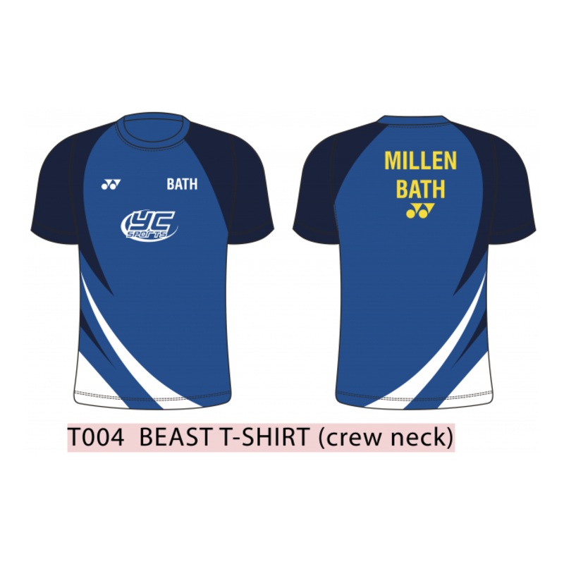 Bath T004 Beast T-Shirt Men XS Blue/Navy/White