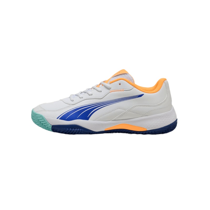 Puma Nova Smash White-Blue-Heat Fire-Black 2025 Padel Shoes