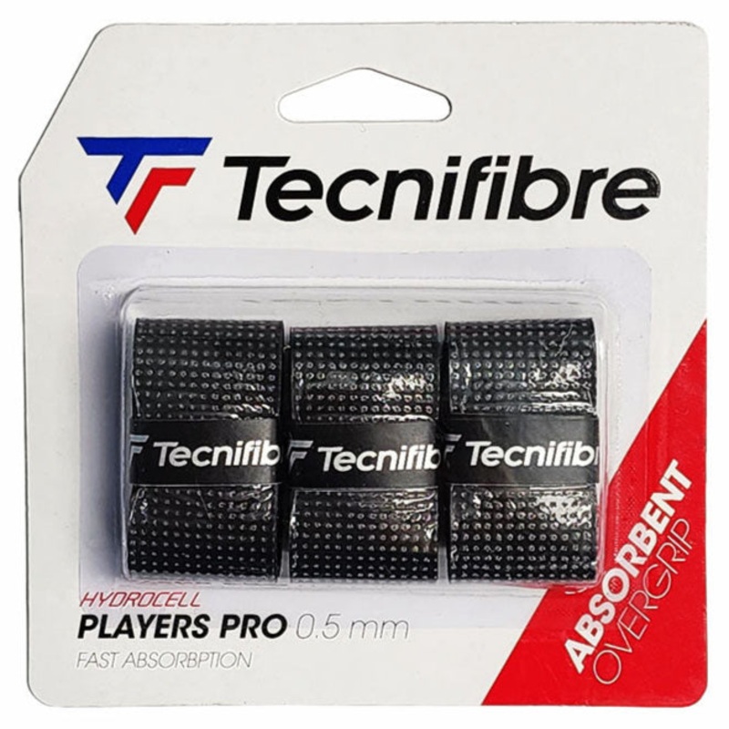 Tecnifibre Players Pro Overgrip 3 Pack (Black)