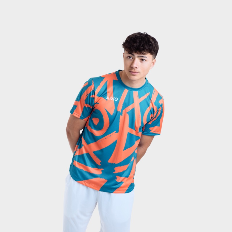 Aixo Tagged Mens T Shirt Teal TEAL XS