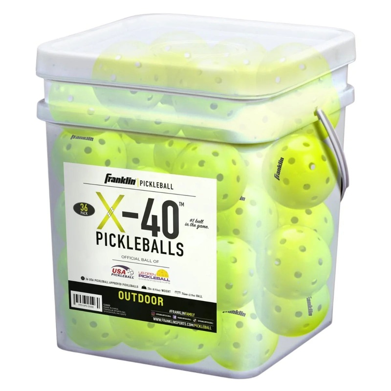 Franklin X-40 Outdoor Pickleballs – 36 Pack Bucket