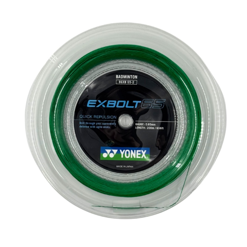 Yonex Exbolt 65 Badminton String 200m – Green Green Reels 200M