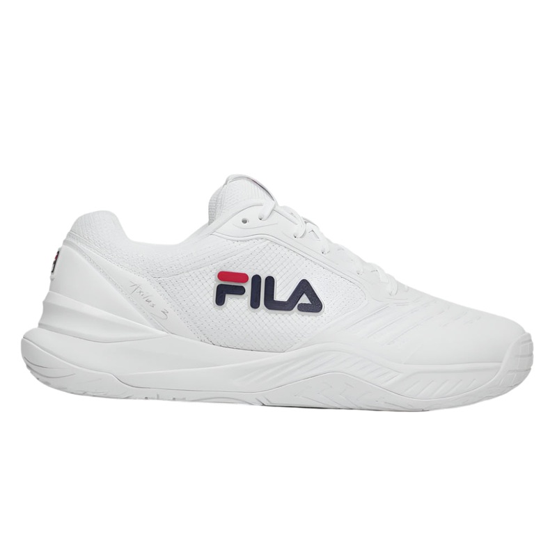 Fila Axilus 3 Men’s Tennis Shoe (White/Navy)