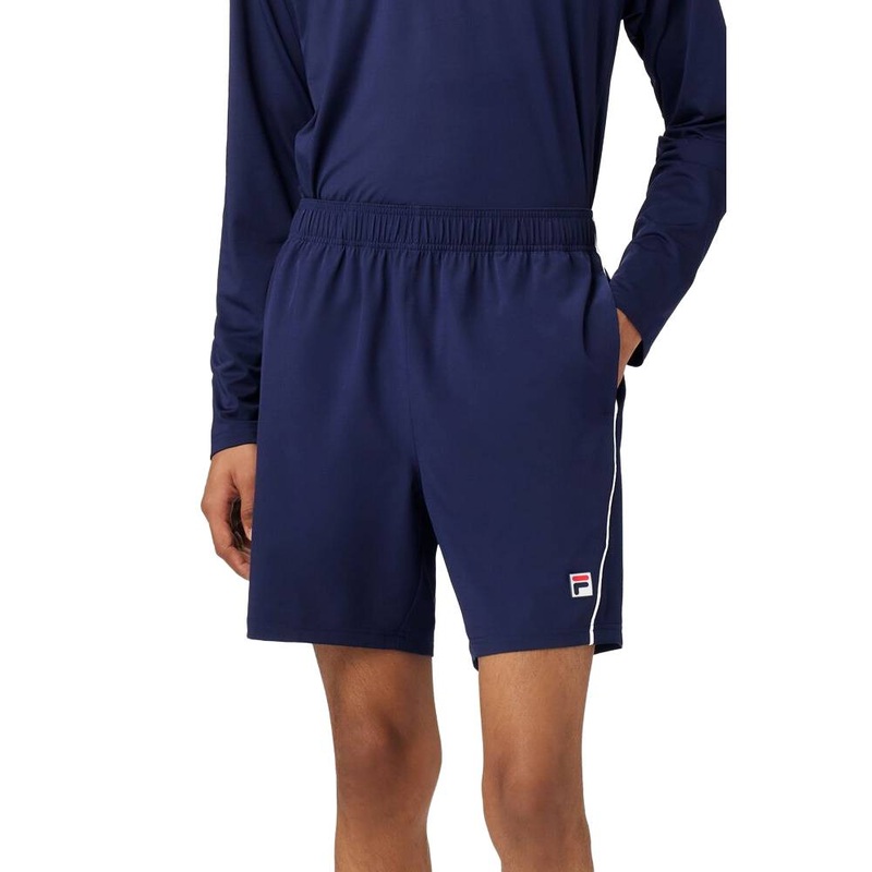 Fila Men’s Piped Stretch Woven Short (Fila Navy/White)