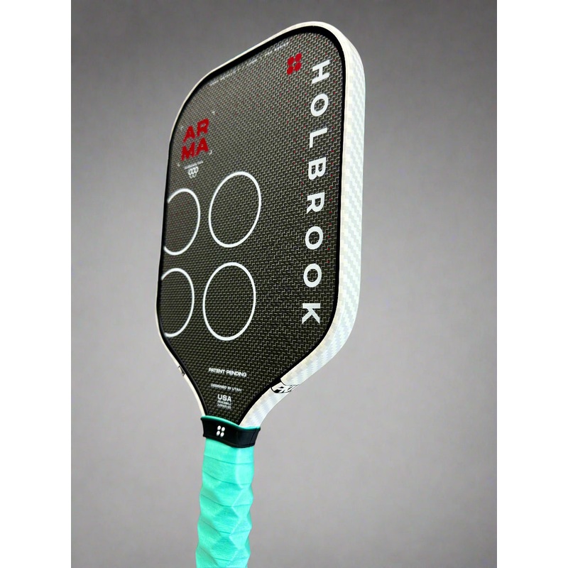 Custom Holbrook  ARMA Metallic Pickleball Paddle – White Carbon